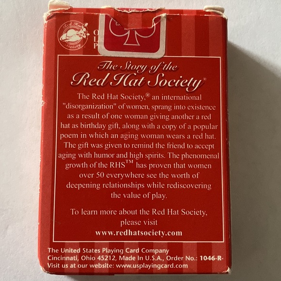 Red Hat Society playing cards - Picture 2 of 4